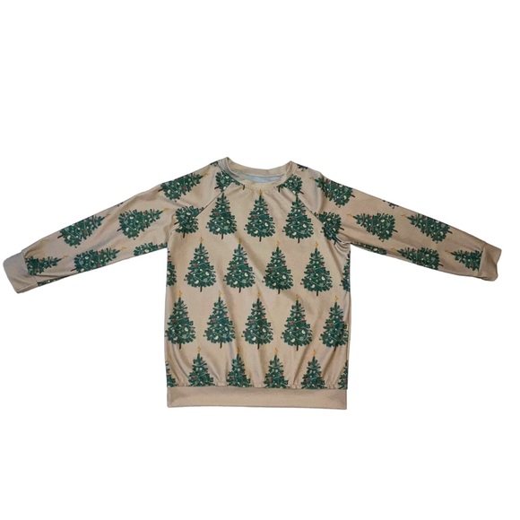 Christmas Tree Boyfriend Sweatshirt M - Picture 2 of 5